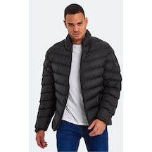 Slazenger Hear Erkek Puffer Şişme Mont Siyah Siyah