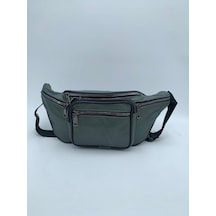 Nahitatyana Unisex Yeşil Çok Cepli Hakiki Deri Freebag Bel Çantas Yesil