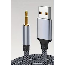 Aux Usb Dönüştürücü Kulaklık Kablosu Dönüştürücü Aux'tan Usb'ye Çevirme Aparatı