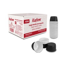 Kafem Mat Siyah Muffin Kek Kapsülü 50li X 30 Paket Koli - K14 Siyah