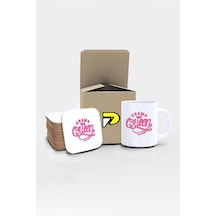 Tr Drama Queen Yazılı Tipografik Tasarımlı Baskılı Kupa Bardak Seti, Eğlenceli Özel Hediye Mug Diğer