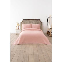 Waffle Çift Kişilik Pike Seti Pudra 200x220 Cm Çok Renkli