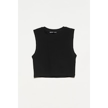 Dilvin Kadın Pamuklu Crop Top T-shirt - 30125 001