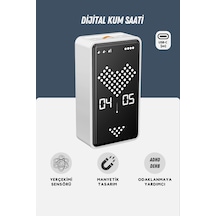 GWORKE GT-3 Dijital Kum Saati, Pomodoro Zamanlayıcı, Öğrenci Kronometresi, Mutfak, Odaklanma - Beyaz