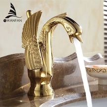 Banyo Lavabo Bataryası Kuğu Model Altın - Dore