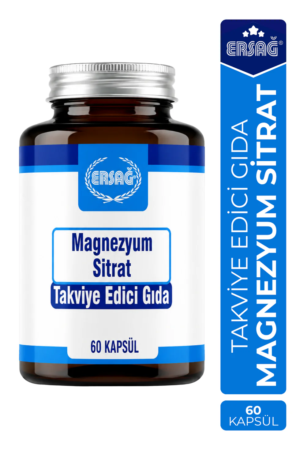 Ersağ Magnezyum Sitrat Takviye Edici Gıda 60 Kapsül