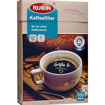 Tr Rubin Kahve Filtresi No 4 Doğal Kahverengi Renkli 100 Adet Filtre Genel
