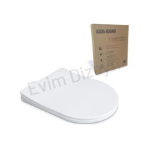 Bagno, Diamond Klozet Kapağı, Beyaz, Yavaş Kapanan, Pp Siyah