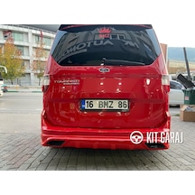 Kit Garaj Ford Tourneo Courier 2014-2023 Egzoz Görünümlü Boyasız Mat Siyah Arka Ek Plastik
