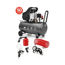 Pro Seri Bakır Sargı Turbo Motor 50lt 2hp Süper Hızlı Dolum Hava Kompresörü