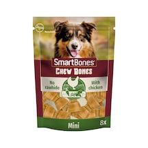 Smartbones Chicken Mini Küçük Boy Tavuklu Kemik 8'li, 128 Gr Köpek Ödülü