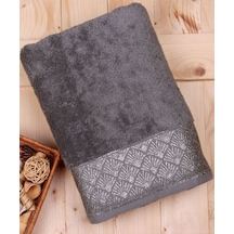 Baveno Pamuk Jakarlı 100X150 Havlu-Gri