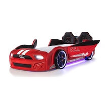 Kırmızı Arabalı Yatak Kapıları Açılan Mustang Full Ledli Kumandalı Ve Müzikli