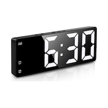 Aynalı Alarm Saat Takvimli Termometre Led Dijital Modern Masa Saati