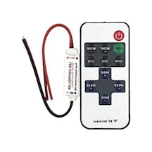 Uzaktan Kumandalı Led Şerit Dimmer, 12v/24v Pil Hediyeli 10 Parça Siyah