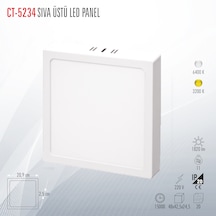 Cata Ct-5234 Sıva Üstü Led Panel Beyaz Işık