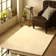 Tappeto Rex Tavşanı Post Halı Krem (22 Mm Tüy)