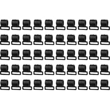 Suntek 50 Adet Çadır Direği Klipsleri Sağlam Asma Klipsi Siyah