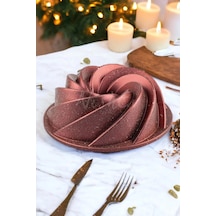 Girift Golden Pink Premium 26 Cm Döküm Kek Kalıbı Renkli