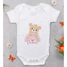 Bitmeyenkartus Bk Kids Isimli Bebek Body Zıbın - Model 6 Beyaz
