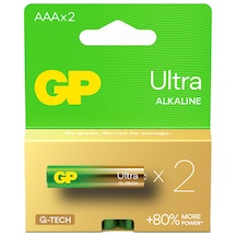 GP Batteries G-TECH Ultra Alkalin İnce LR03 – AAA Boy 1.5V Pil 2’li Kart