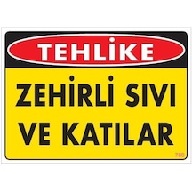 Znv Zenvia Mey İthalat Zehirli Katı Ve Sıvılar Uyarı Levhası 25x35 Kod: 780 Znv2025 Cmn