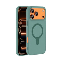 Joko Apple Uyumlu iPhone 18 Pro/17 Pro Z Silikon Magsafe Kapak - Yeşil Çok Renkli
