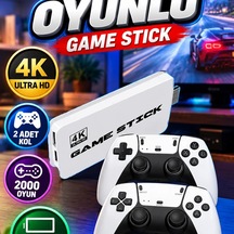 Yeni Nesil 3d 4k 2000 Oyunlu Game Stick Retro Oyun Konsolu Çift Kollu