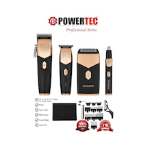 Powertec TR-5600 Pro 4in1 Profesyonel Tıraş Makinesi Seti + Önlük