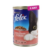 6 Adet - Felix Somonlu Ve Alabalıklı Konserve Kedi Mamasi 400 Gr