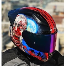 Ls2 Rapıd 2 Race Zombıe Fullface Motosiklet Kaskı Gökkuşağı Camlı Siyah