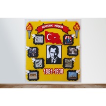 Atkp09 Atatürk Köşesi Panosu Zeminli Keçeden Eğitim Materyali