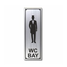 Wc Bay Tuvalet Kapı Duvar Uyarı - Yönlendirme Levhası Gümüş (540300898)