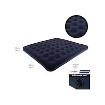 Terravita 20256-5 King Size Flocked Şişme Yatak 20256-5 203 x 183 x 22 CM Lacivert