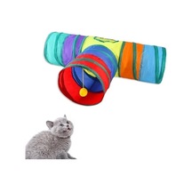 Tineke T Kedi Tüneli Katlanır Gökkuşağı Uzun Kedi Köpek Oyun Tüneli Evcil Hayvan Oyun Tüneli