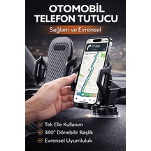 Platoon Pl-8621 Ayarlanabilir Vantuzlu Araç Telefon Tutucu 360 Dönebilir Universal Oto Telefon Tuta