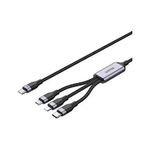 Unıtek Type-c 3in1 Hızlı Şarj Kablosu 1.5mt 20w Mıcro Usb, Type-c, Lıghtnıng C14101agy01-1.5m