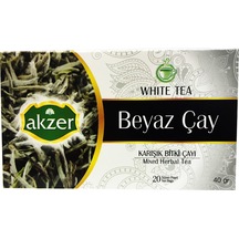 Akzer Beyaz Çay Karışık Bitki Süzen Poşet Çay 20 x 2 G