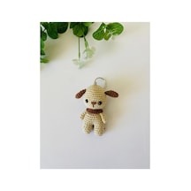 Adenya Sepeti Amigurumi Köpek Anahtarlık Kahverengi