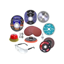 55 Parça Spiral Taşlama Cırt Zımpara Inox Metal Kesici Flap Disk N11.2075