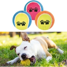 Jasmine Glow 3lü Renkli Desenli Tenis Topu Kedi Köpek Oyuncağı