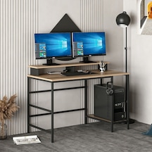 Minarmobilya Minar Greta Çalışma Masası Modül2 - Dore/Siyah Ceviz