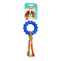 Doglife İpli Tırtıklı Halka 20 CM Küçük Irk ve Yavru Köpek Oyuncağı Çok Renkli