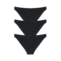 10010 Slip 3'lü Bikini Külot Paketi 10010-v2-siyah Siyah