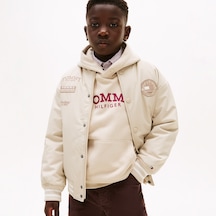 Tommy Hilfiger Padded Graphic Bomber Çocuk Ceket Kb0kb10079 Bej