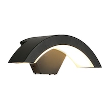 Siyah Led Yarım Ay Aplik 3200k Sarı Işık Siyah