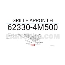 Nissan Almera 2000-2002 Ön Panjur Sol - Tüv Onaylı Oem No: 623304m500