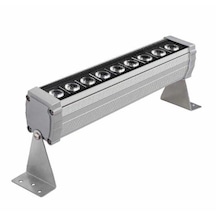 30 Cm Wallwasher Led Bina Dış Duvar Aydınlatma Yeşil Işık Gri