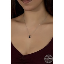 Union Swarovski Crystal Kadın Blue Drop Gümüş Kolye