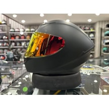 Mts M-910 Full Face Kask Mat Siyah Renkli Vizör